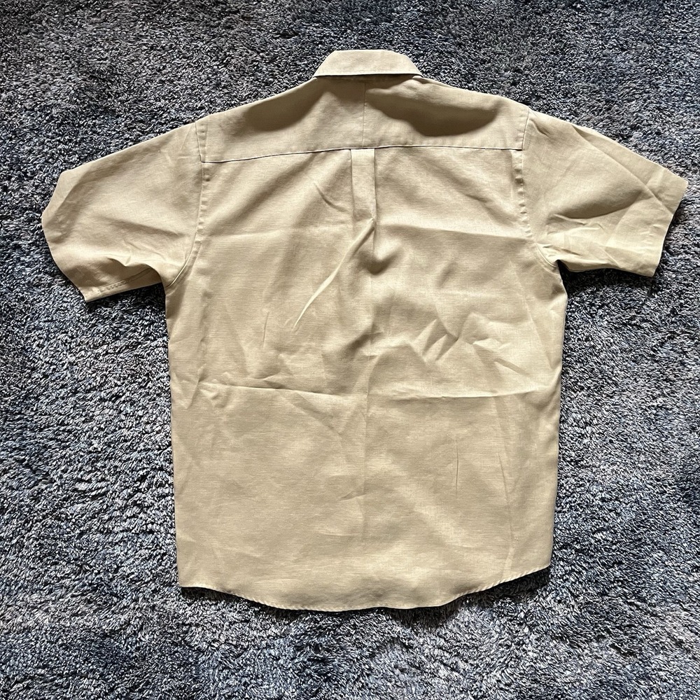 Jos A Bank 100% Linen Travelers Short Sleeve Button Shirt Men's Large - Beige - Picture 5 of 6
